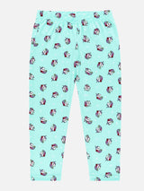 Girls 100% Cotton Printed Track Pant with Side Pockets and Regular Fit Jogger Styling for Comfortable Kids Activewear