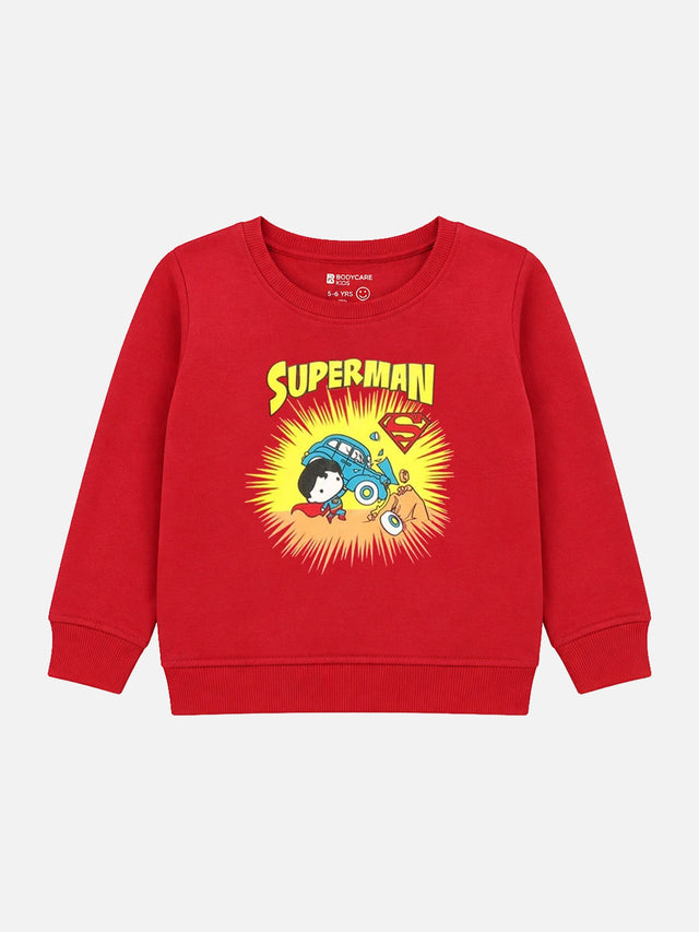 Baby Boys Printed Round Neck Full Sleeve Sweatshirt for Everyday Casual Wear, Comfortable Styling and Easy Movement