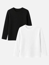 Baby Girls Round Neck Full Sleeves T-Shirt for Everyday Comfort, Casual Wear and Regular Wardrobe Use - Pack of 2