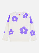 Girls Polyester Blend Round Neck Full Sleeves Sweater with Comfortable Winter Wear Styling for Regular Use