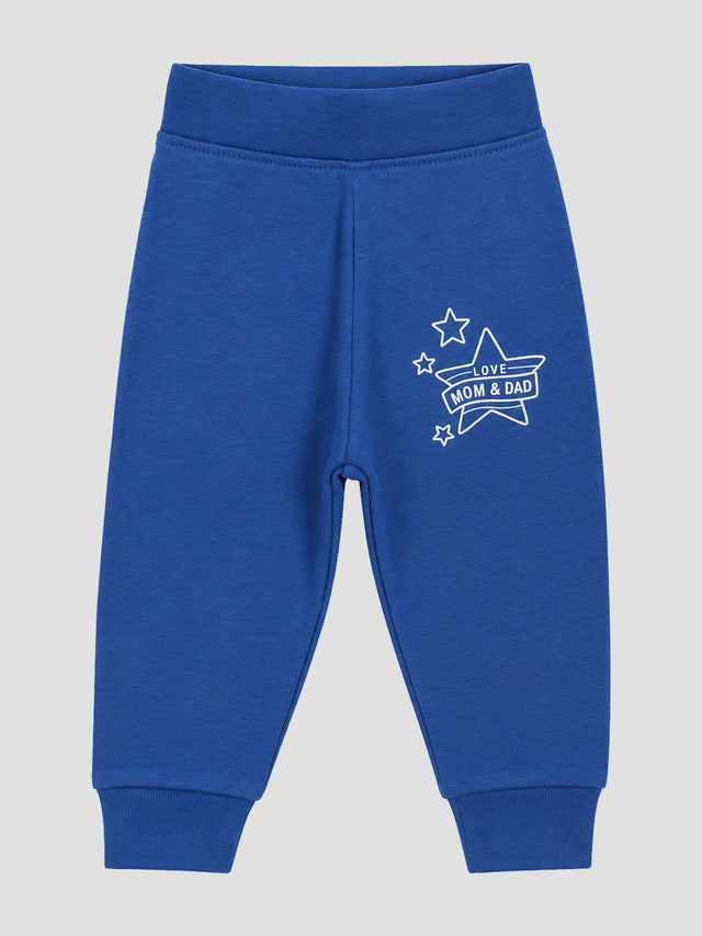 Baby Boys Cotton Solid Track Pant for Everyday Comfort, Lounge Wear, Easy Movement and Casual Wardrobe Essentials - Pack of 1