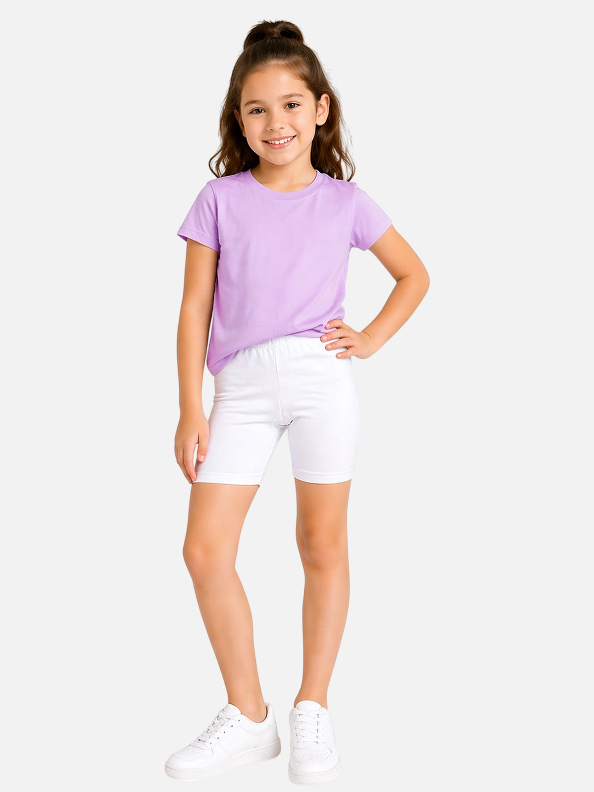 Girls 100% Cotton Shorties with Inner Elastic for Comfortable Coverage, Durable Wear and Easy Movement - Pack of 3