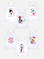 Girls Vest Dori Neck Sleeveless Pack of 6 - Bodycare
