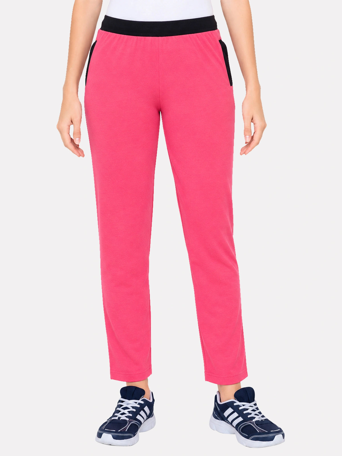 Women Cotton Track Pant with Side Pockets and Regular Fit Jogger Style for Active Casual Wear and Easy Movement