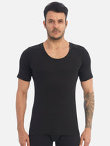 Men Round Neck Half Sleeves Thermal Top for Winter Base Layering, Cold-Weather Comfort and Everyday Warm Innerwear Essentials