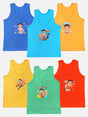 Boys Chotta Bheem Vest Round Neck Sleeveless Pack of 6 - Bodycare