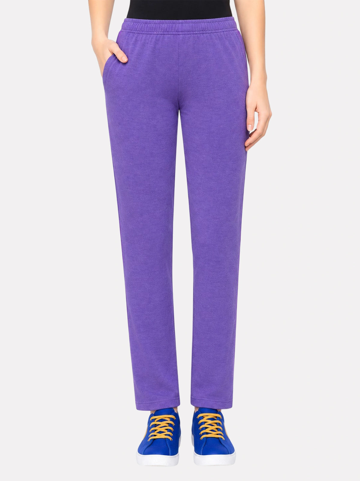 Women Cotton Track Pant with Side Pockets and Regular Fit Jogger Style for Active Casual Wear and Easy Movement