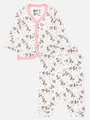 Unisex Baby Cotton Printed Top and Pyjama Set with Soft Comfort, Coordinated Nightwear Style and Everyday Ease
