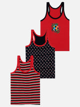 Boys Vest Round Neck Sleeveless Pack of 3