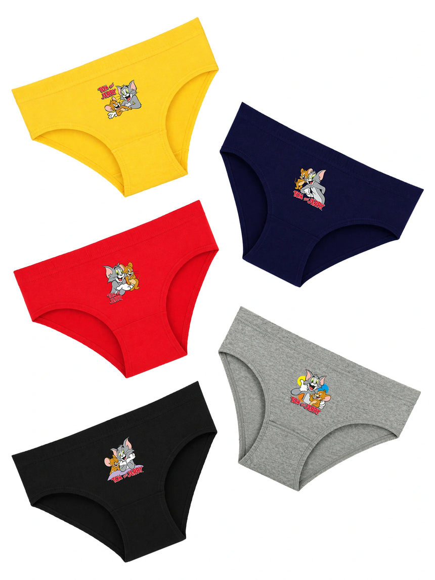 Boys Tom & Jerry Brief Inner Elastic Pack of 5 - Bodycare