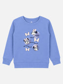 Baby Girls Minnie & Friends Printed Round Neck Full Sleeve Sweatshirt for Casual Winter Wear and Everyday Comfort