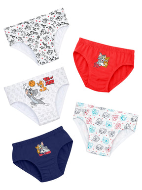 Boys Tom & Jerry Brief Inner Elastic Pack of 5 - Bodycare