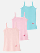 Girls Vest Dori Neck Pack of 3 - Bodycare