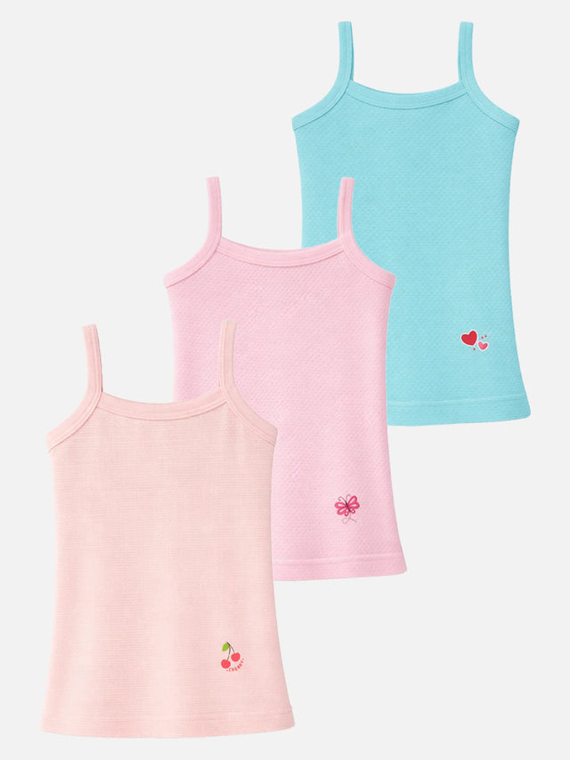 Girls Vest Dori Neck Pack of 3 - Bodycare