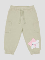 Baby Girls 3 Thread Fleece Track Pant for Casual Wear, Easy Movement, Warm Comfort and Everyday Wardrobe Use