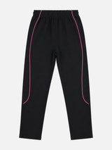 Girls 100% Cotton Solid Track Pant with Side Pockets and Regular Fit Jogger Styling for Comfortable Kids Activewear