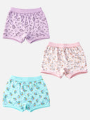 Unisex 100% Cotton Bloomer Lycra Band Pack of 3
