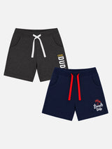 Boys Solid Shorts with Easy Pull-On Comfort for Casual Wear, Lounge Wear and Everyday Movement - Pack of 2