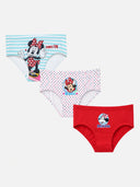Girls Minnie & Friends 100% Cotton Innerwear Panty Inner Elastic for Everyday Innerwear Comfort, Secure Fit and Regular Use - Pack of 3