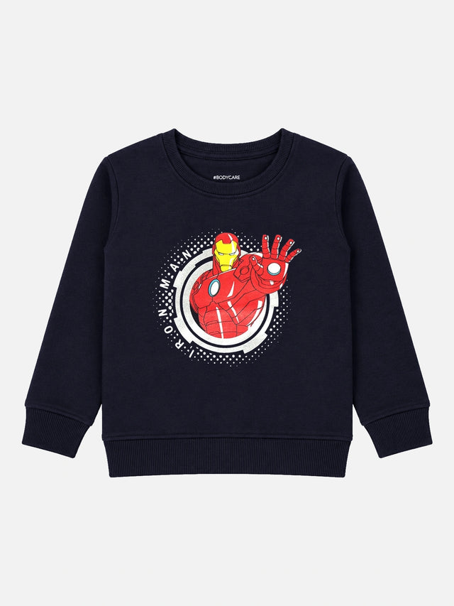 Baby Boys Avengers Round Neck Full Sleeve Sweatshirt for Casual Winter Styling, Everyday Comfort and Easy Movement