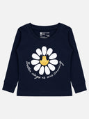 Baby Girls Solid T-Shirt Round Neck Full Sleeves Casual Wear Top for Playtime, Travel and Everyday Outfits - Pack of 1