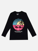 Girls Round Neck Full Sleeves Printed T-Shirt with Casual Styling, Easy Movement and Comfortable Regular Wear Appeal