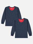 Unisex Antibacterial Round Neck Full Sleeve Thermal Top for Winter Innerwear Comfort and Warm Base Wear - Pack of 2
