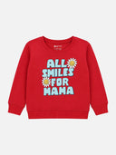 Baby Girls Round Neck Full Sleeve Sweatshirt for Comfortable Casual Wear, Easy Movement and Everyday Styling