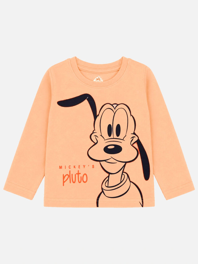Baby Boys Mickey & Friends Interlock T-Shirt Round Neck Full Sleeves Warm Wear Top with Regular Fit Comfort