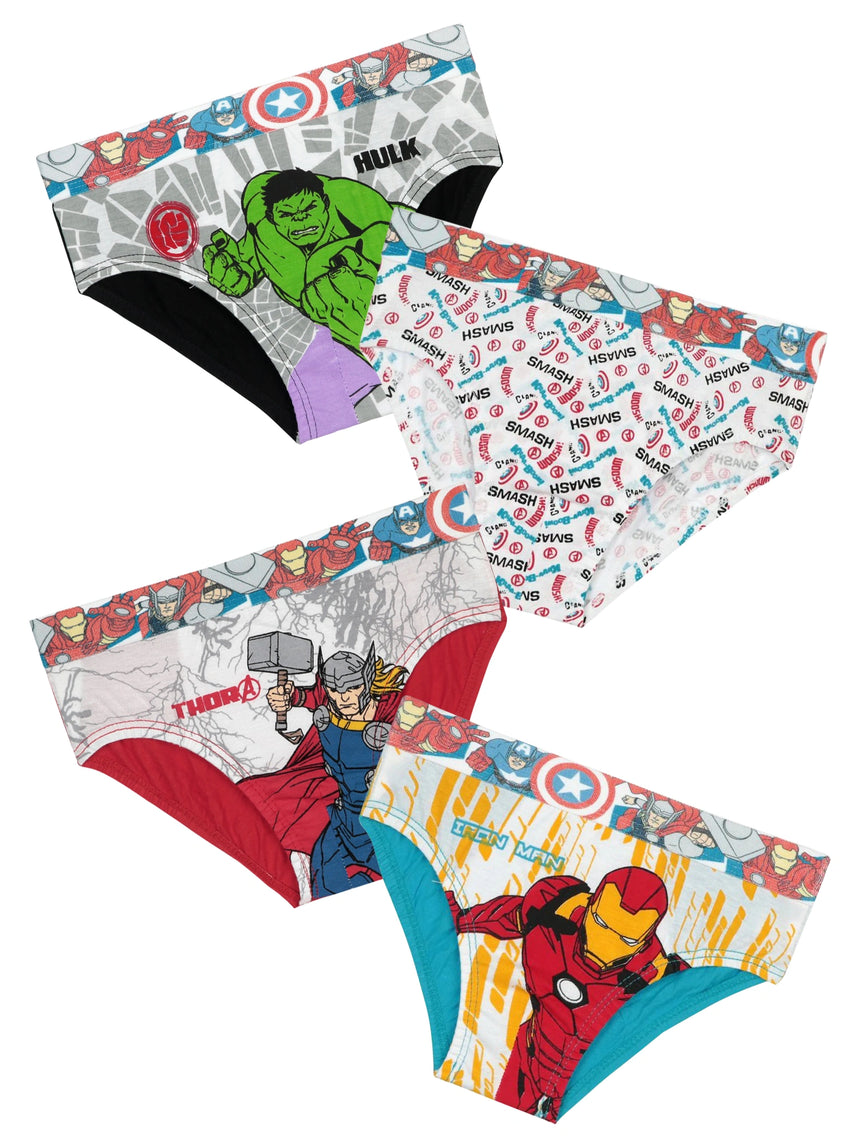 Boys Avengers Brief Top Elastic Pack of 4 - Bodycare