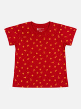 Baby Boys 100% Cotton Round Neck Half Sleeve Printed T-Shirt with Breathable Fabric and Regular Fit - Pack of 1