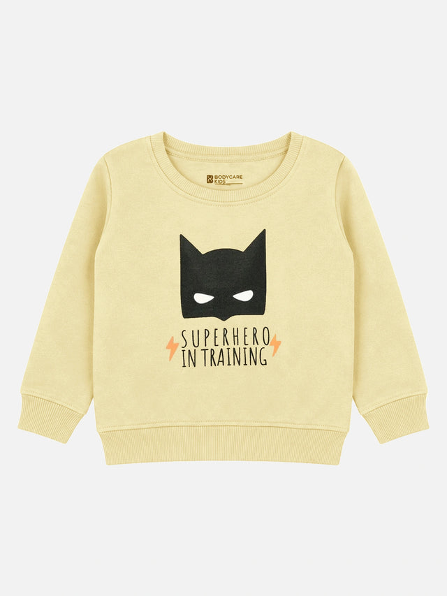 Baby Boys Printed Round Neck Full Sleeve Sweatshirt for Casual Comfort, Everyday Styling and Easy Playtime Movement