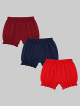 Unisex 100% Cotton Bloomer Innerwear with Easy Dressing Comfort and Everyday Coverage Essentials - Pack of 3