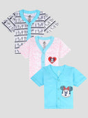 Baby Girls Minnie & Friends Innerwear Vest Camisole Half Sleeves for Easy-Wear Comfort and Layering - Pack of 3