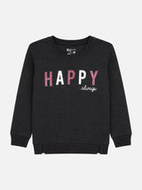 Baby Girls Round Neck Full Sleeve Sweatshirt for Everyday Casual Wear, Comfortable Winter Styling and Easy Movement