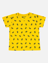Baby Boys 100% Cotton Round Neck Half Sleeve Printed T-Shirt with Breathable Fabric and Regular Fit - Pack of 1