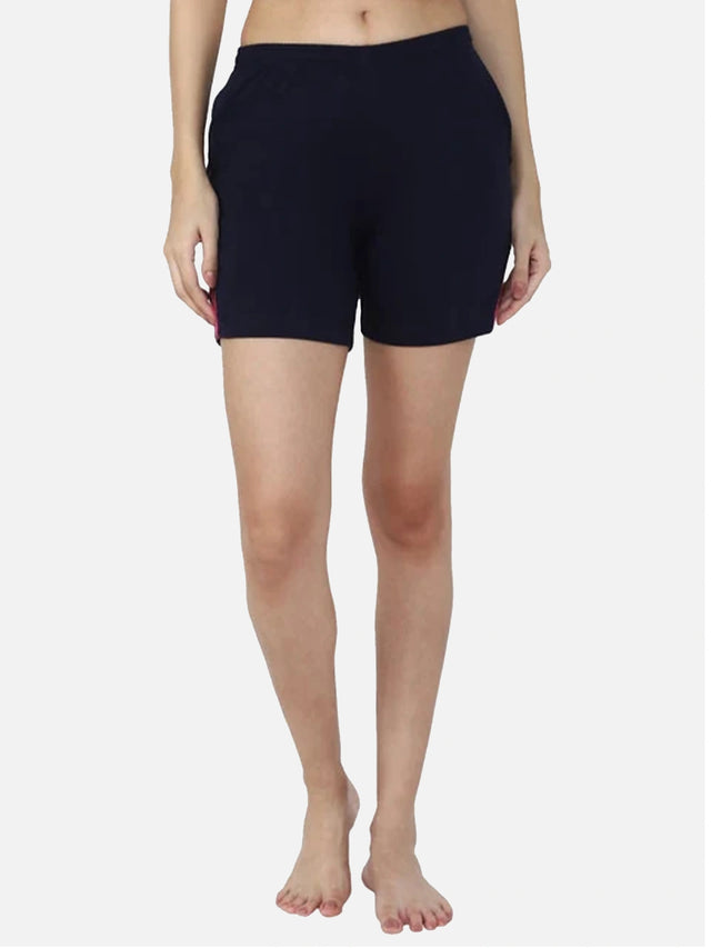 Women 100% Cotton Shorts with Side Pockets, Casual Regular Fit and Comfortable Everyday Styling Essentials