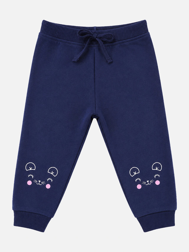 Baby Girls Cotton Track Pant for Everyday Comfort, Lounge Wear, Easy Movement and Casual Wardrobe Essentials - Pack of 1