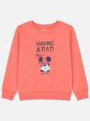 Baby Girls Minnie & Friends Printed Round Neck Full Sleeve Sweatshirt for Everyday Casual Wear and Winter Styling