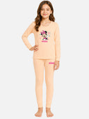 Girls Round Neck Full Sleeves Thermal Set for Winter Layering, Cold-Weather Comfort and Everyday Warm Innerwear - Pack of 1