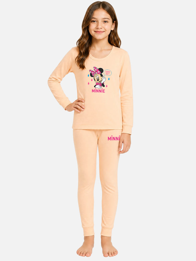 Girls Round Neck Full Sleeves Thermal Set for Winter Layering, Cold-Weather Comfort and Everyday Warm Innerwear - Pack of 1