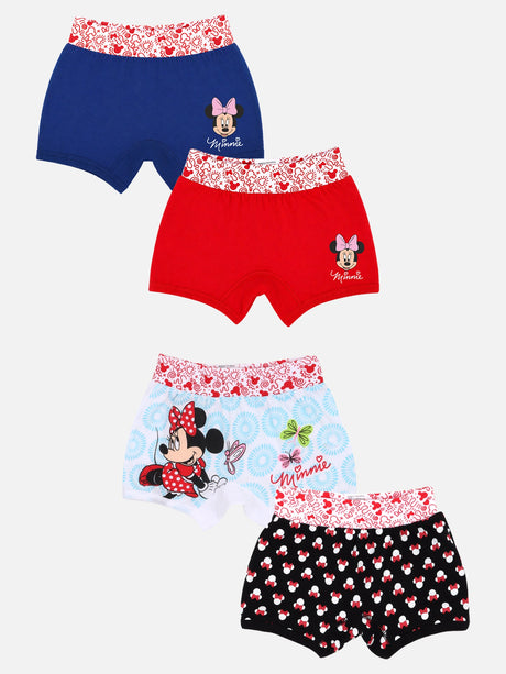 Girls Minnie & Friends Boyshorts Lycra Band Pack of 4 - Bodycare