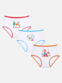Girls Printed Innerwear Panty 100% Cotton Soft Skin Friendly Top Elastic for Everyday Comfort - Pack of 6