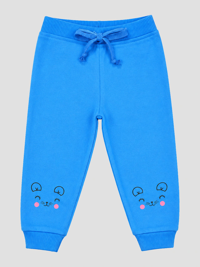 Baby Girls Cotton Track Pant for Everyday Comfort, Lounge Wear, Easy Movement and Casual Wardrobe Essentials - Pack of 1