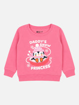 Baby Girls Round Neck Full Sleeve Sweatshirt for Comfortable Casual Wear, Easy Movement and Everyday Styling