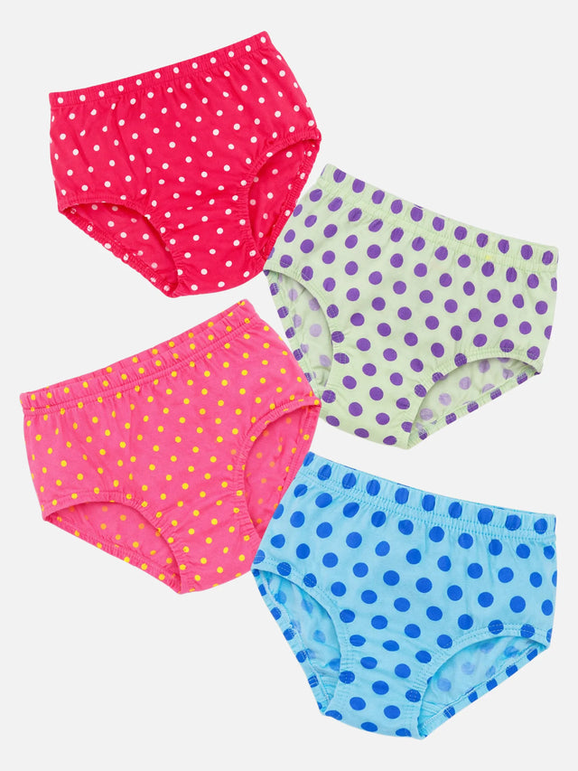 Girls Cotton Panty Inner Elastic Pack of 4 - Bodycare