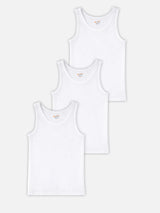 Boys Vest Round Neck Sleeveless Pack of 3