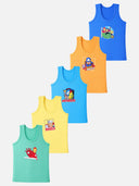 Boys Avengers Vest Round Neck Sleeveless Pack of 5 - Bodycare