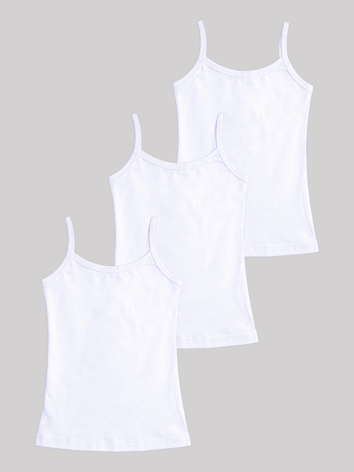 Girls Camisole Sleeveless Innerwear Vest for Smooth Layering, Everyday Comfort and Wardrobe Essentials - Pack of 3