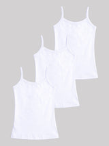 Girls Camisole Sleeveless Innerwear Vest for Smooth Layering, Everyday Comfort and Wardrobe Essentials - Pack of 3